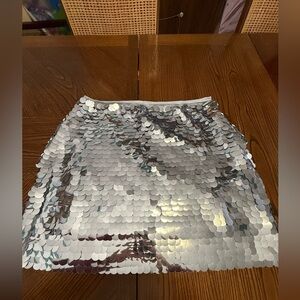 Wild Fable Silver Sequin Skirt. NWT. Size Medium.